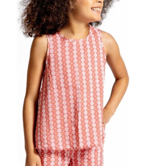 NWOT MINNOW Girls Regatta Red Paisley Scalloped, Sz 13, C2 $39 - Picture 2 of 7